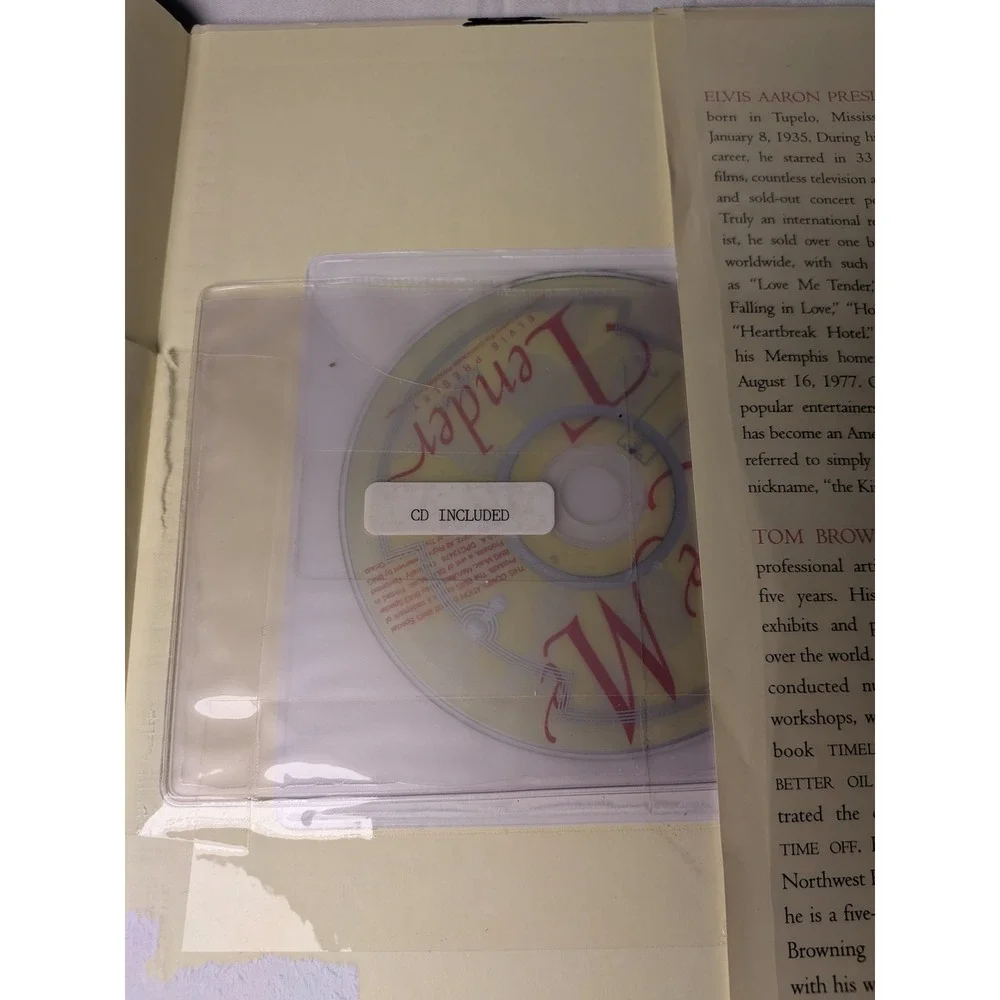 Elvis Presley Love Me Tender Childrens Book Hardcover Tom Browning CD Included